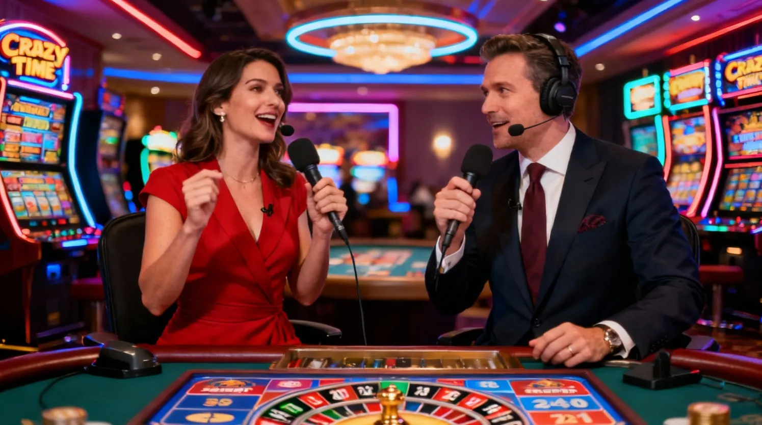 Transmisión en vivo de Crazy Time con presentadores profesionales
